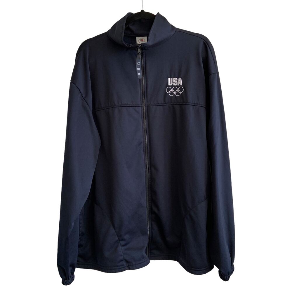 US Olympics XXL Embroidered Full Zip Jacket Made in USA